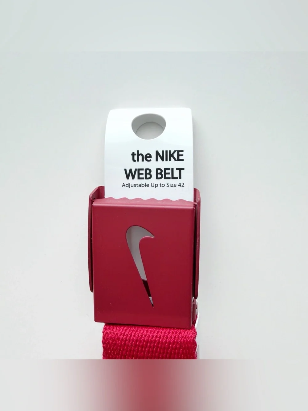 Nike Web Golf Belt Dark Red Belt Buckle Golfing